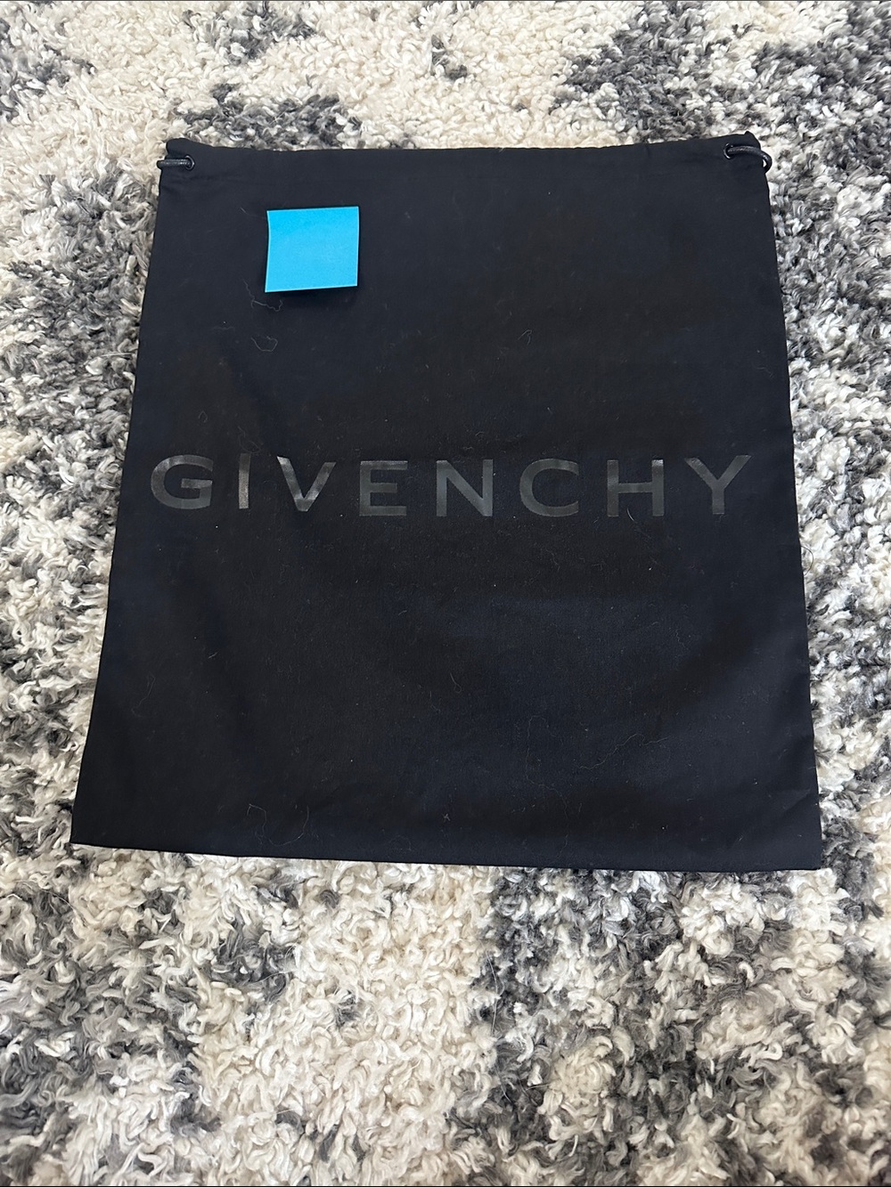 Givenchy Black Logo Drawstring Dust Pouch